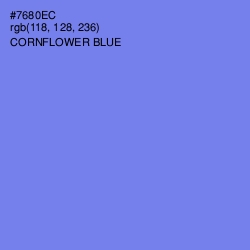 #7680EC - Cornflower Blue Color Image